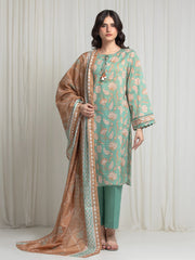 Printed Zari Lawn Suit - EWU6M6-082-3P