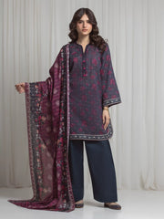 Printed Zari Lawn Suit - EWU6M6-086-3P