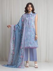 Printed Zari Lawn Suit - EWU6M6-095-3P