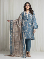 Unstitched Printed Lawn Suit - EWU6M6-099-3P
