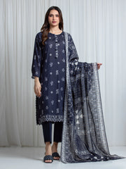 Unstitched Printed Zari Lawn 3 Piece - EWU6M6-100-3P