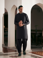 Men's Night Blue Shalwar Kameez - EMTKS5-41202