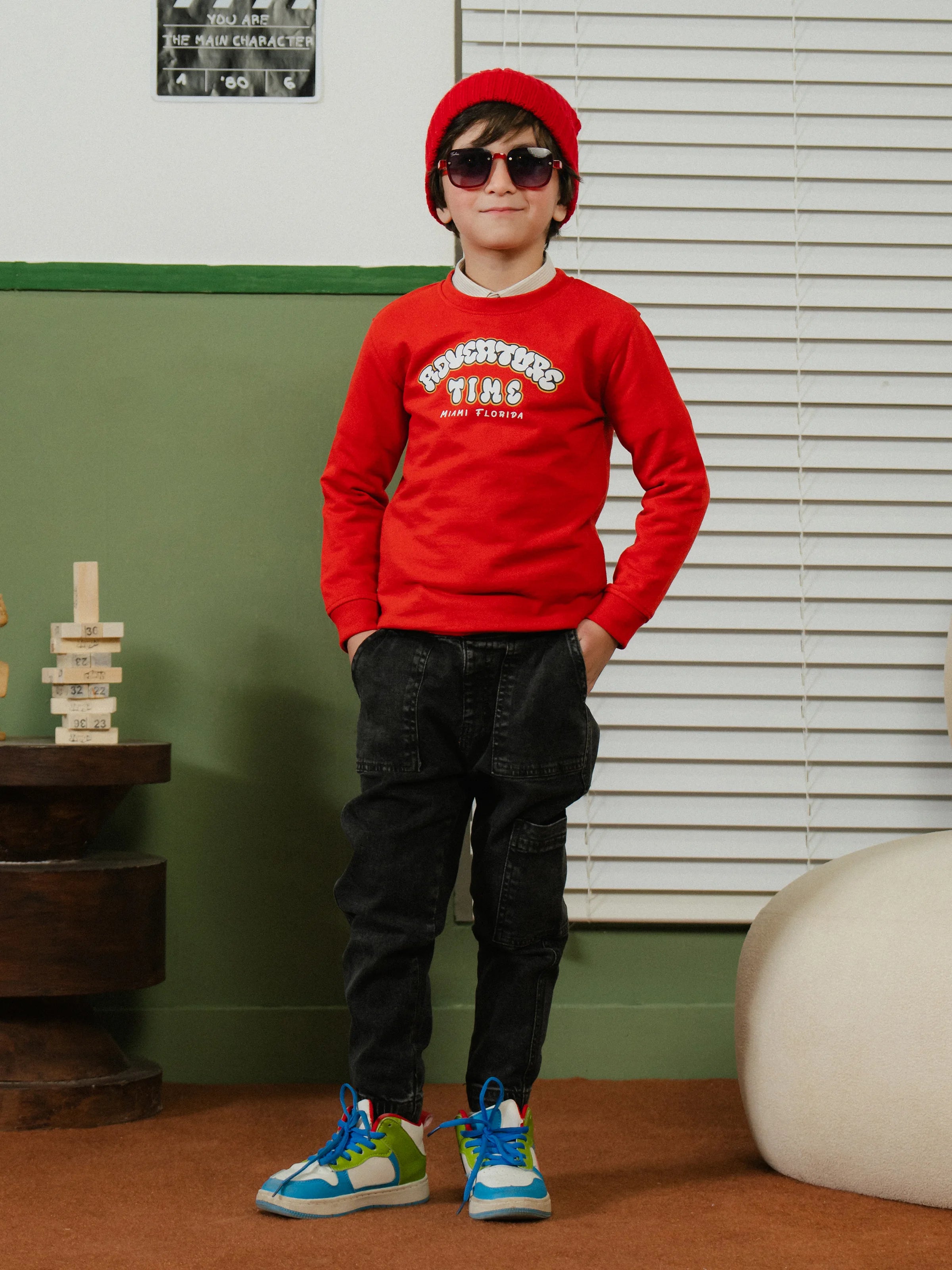 Boy's Red Sweatshirt - EBTSS24-001