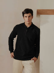 Men's Black Polo Shirt - EMTPFS5-007
