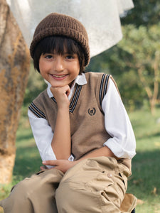 Boy's Beige Sweater - EBTSWT5-014