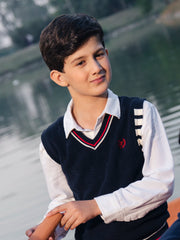 Boy's Navy Blue Sweater - EBTSWT5-013