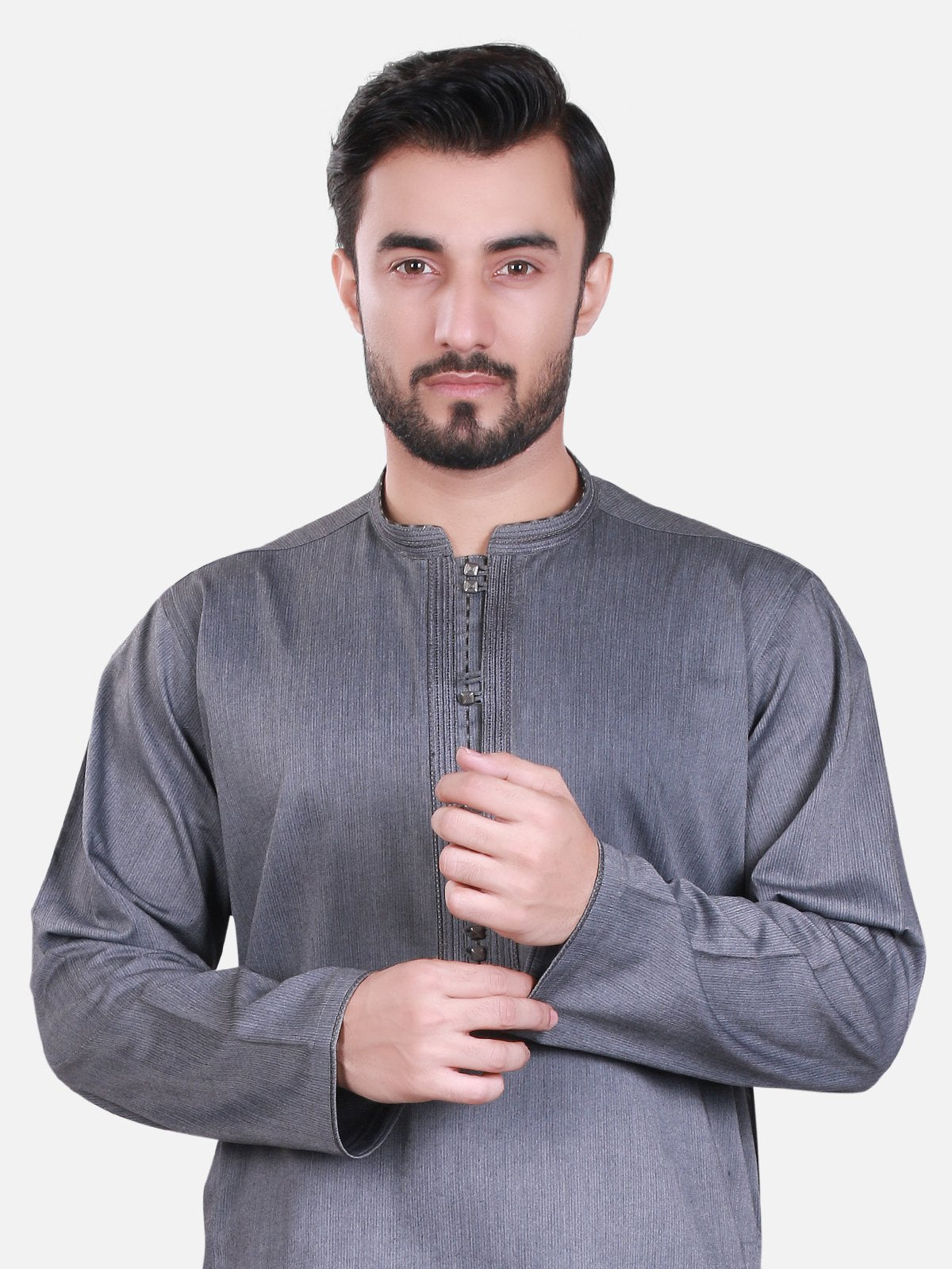 Men's Grey Kurta - EMTK17S-9447