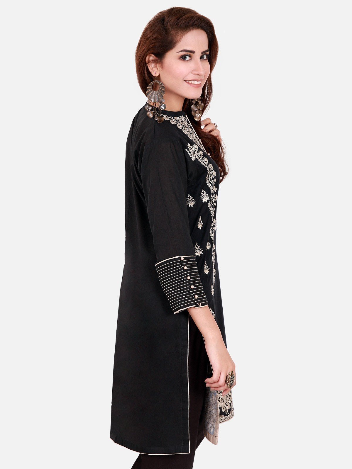 edenrobe Women's Black Ready To Wear 1PC Lawn - ELTKE17-66087 ...