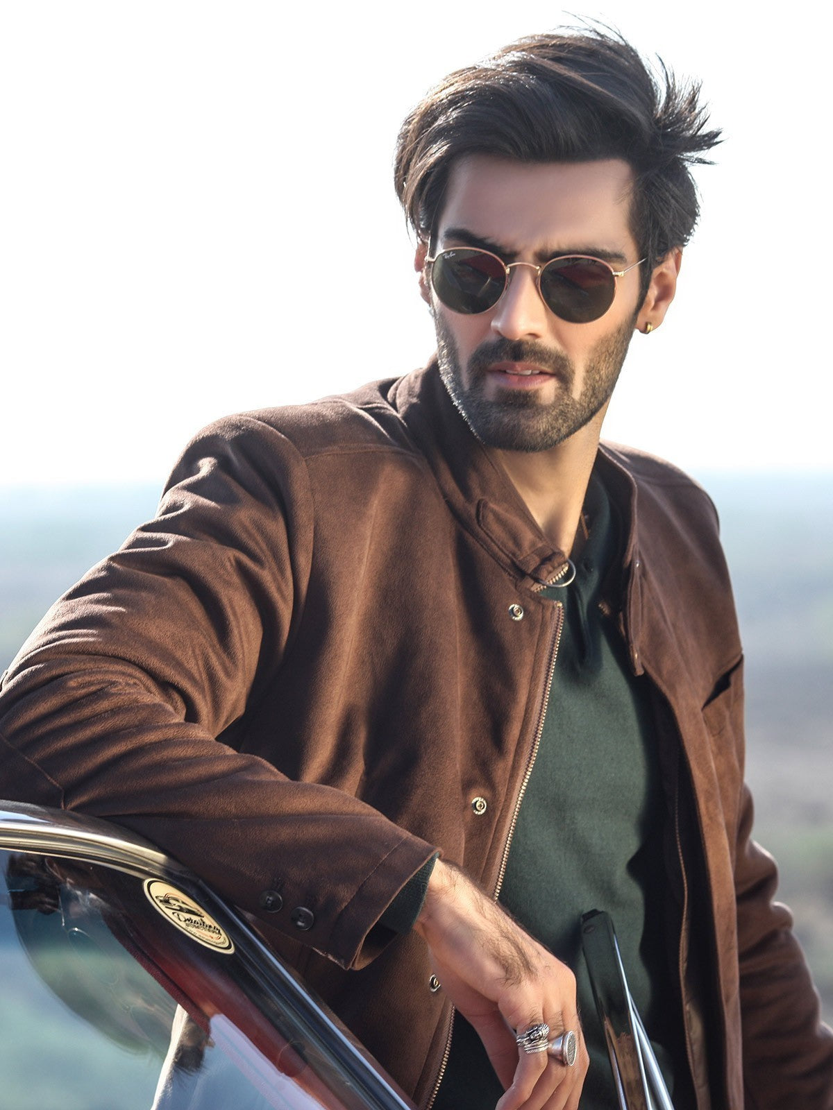 edenrobe Men s Chocolate Brown Jacket EMTJ18 013 edenrobe Pakistan