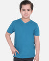 Boy's Blue Half Sleeves Basic Tee - EBTBT19-036
