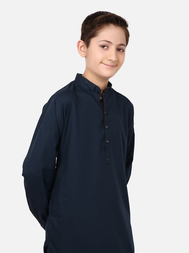 Boy's Dark Teal Kurta Shalwar - EBTKS19-3627