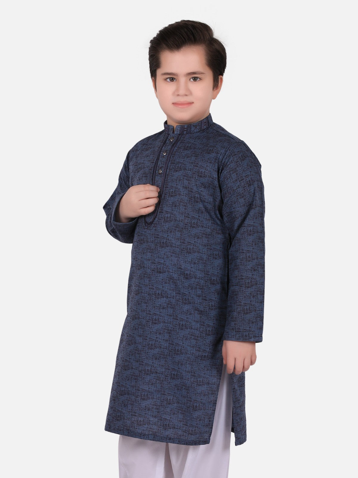 Boy's Teal Blue Kurta - EBTK19-3618