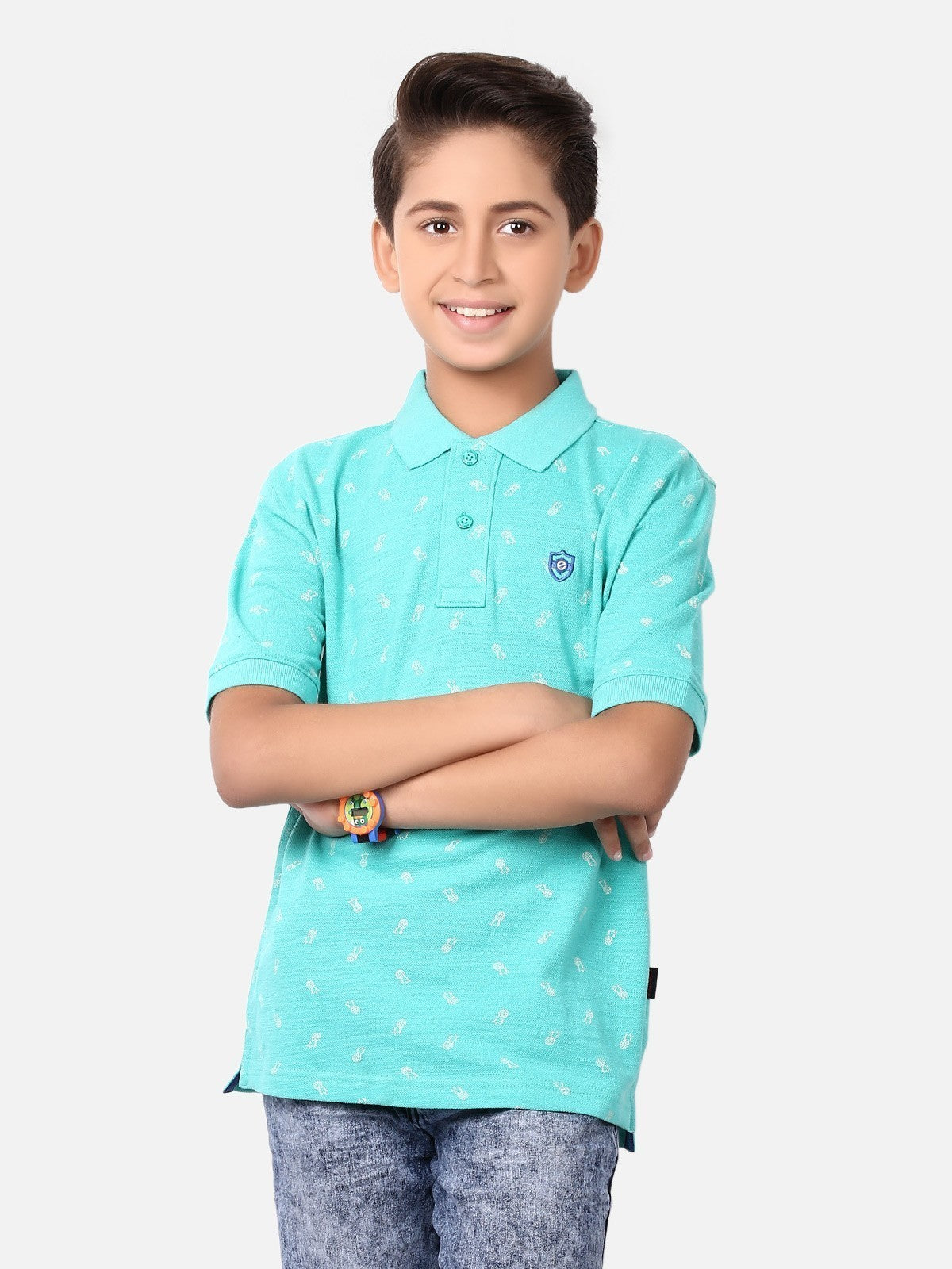 edenrobe Boy's Sea Green Polo Shirt - EBTPS19-016 – edenrobe Pakistan