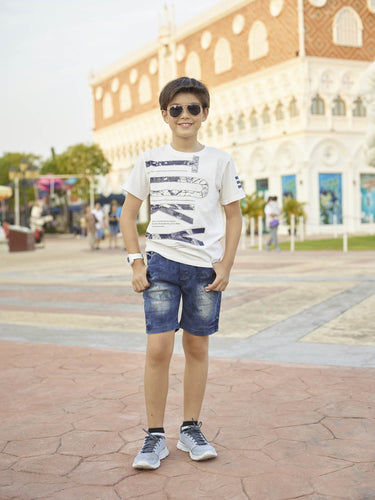 Boy's Off White T-Shirt - EBTTS19-2450