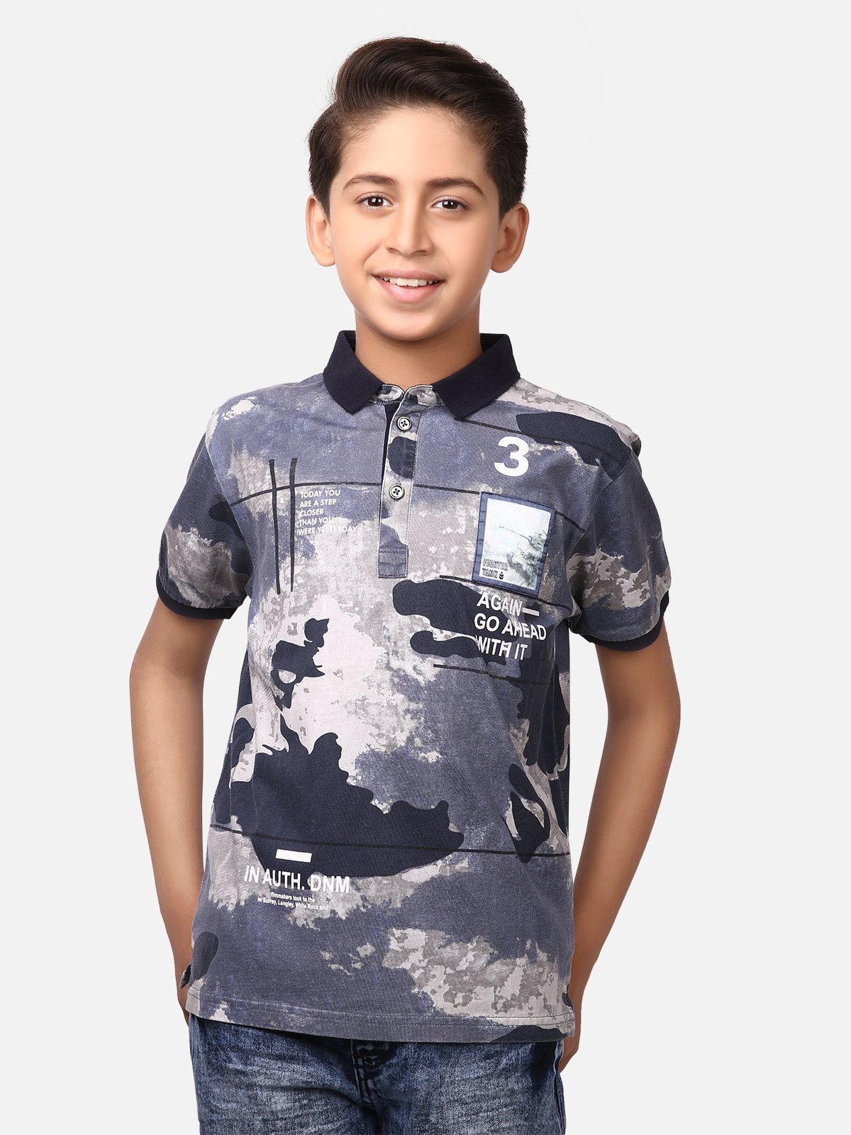 Boy's Mid Blue T-Shirt - EBTTS19-2461