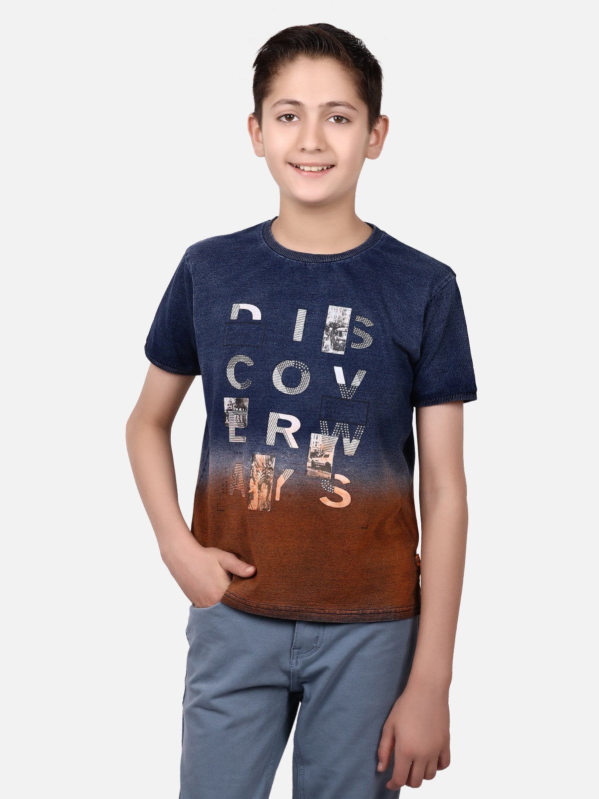 Boy's Navy Blue T-Shirt - EBTTS19-2468