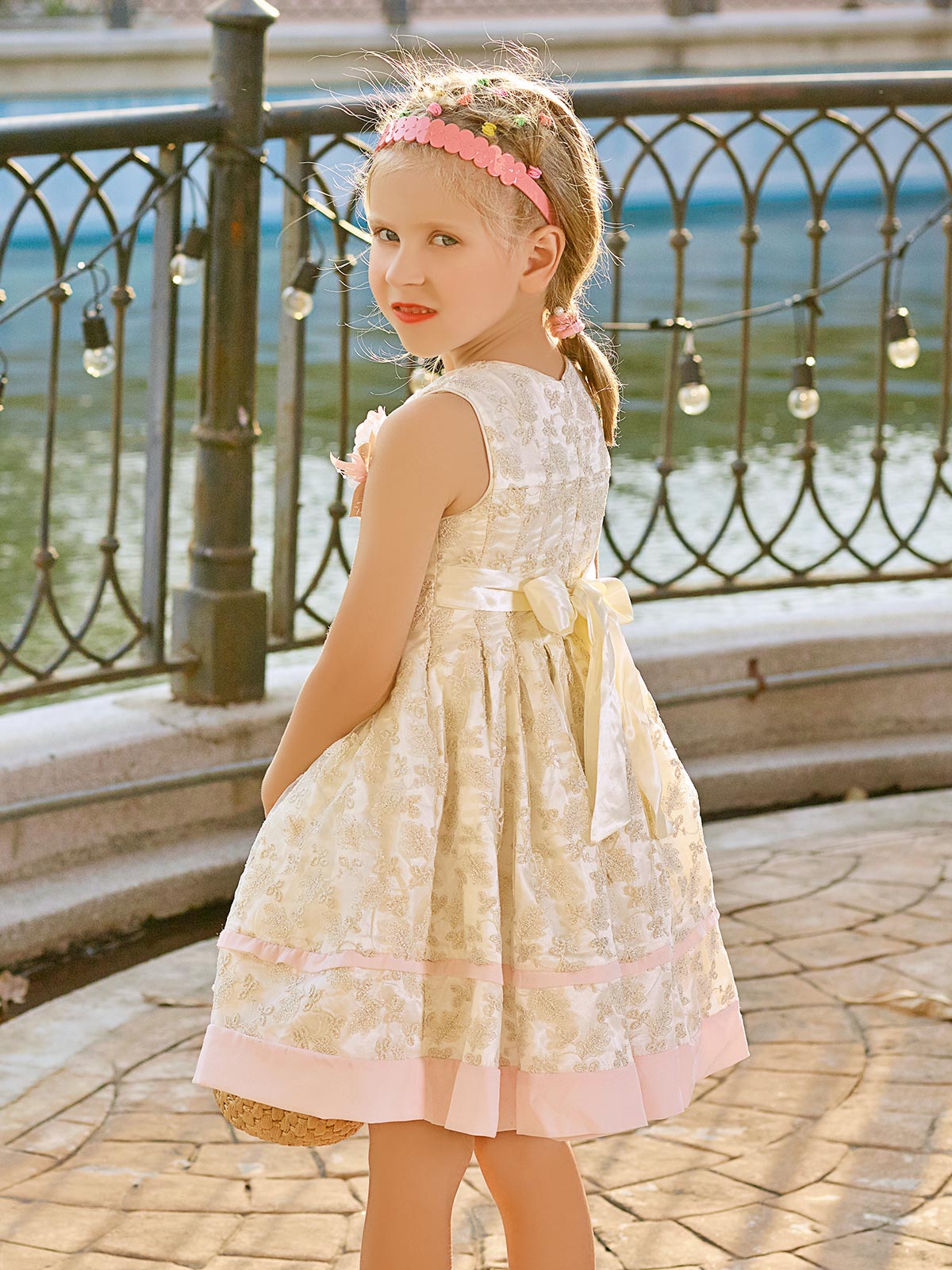 0829 Postcode edenrobe Girl's Cream Frock - EGTF19S-0829 – edenrobe Pakistan