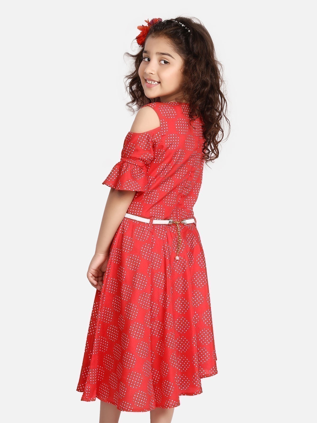 Girl's Red Frock - EGTFW19S-076