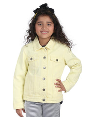 Girl's Light Yellow Jacket - EGTJD19-006
