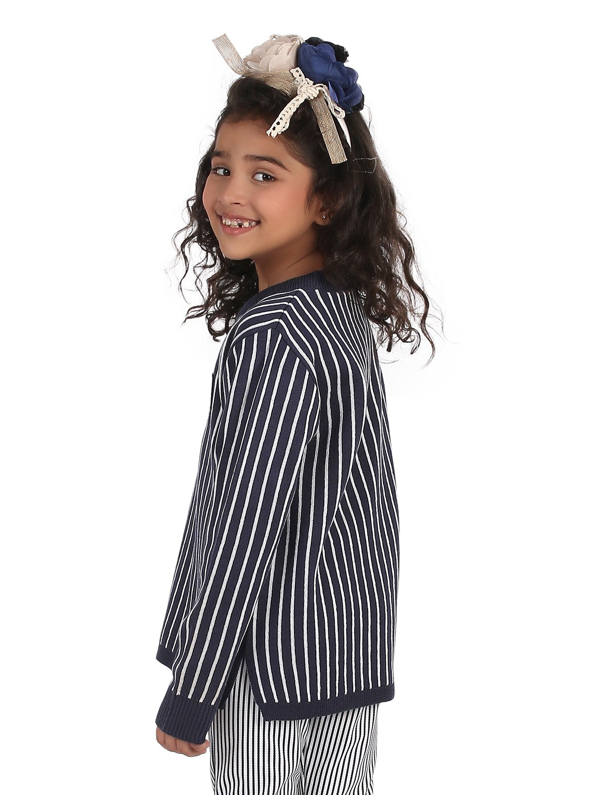 Girl's Navy Blue Sweater - EGTSWT19-006