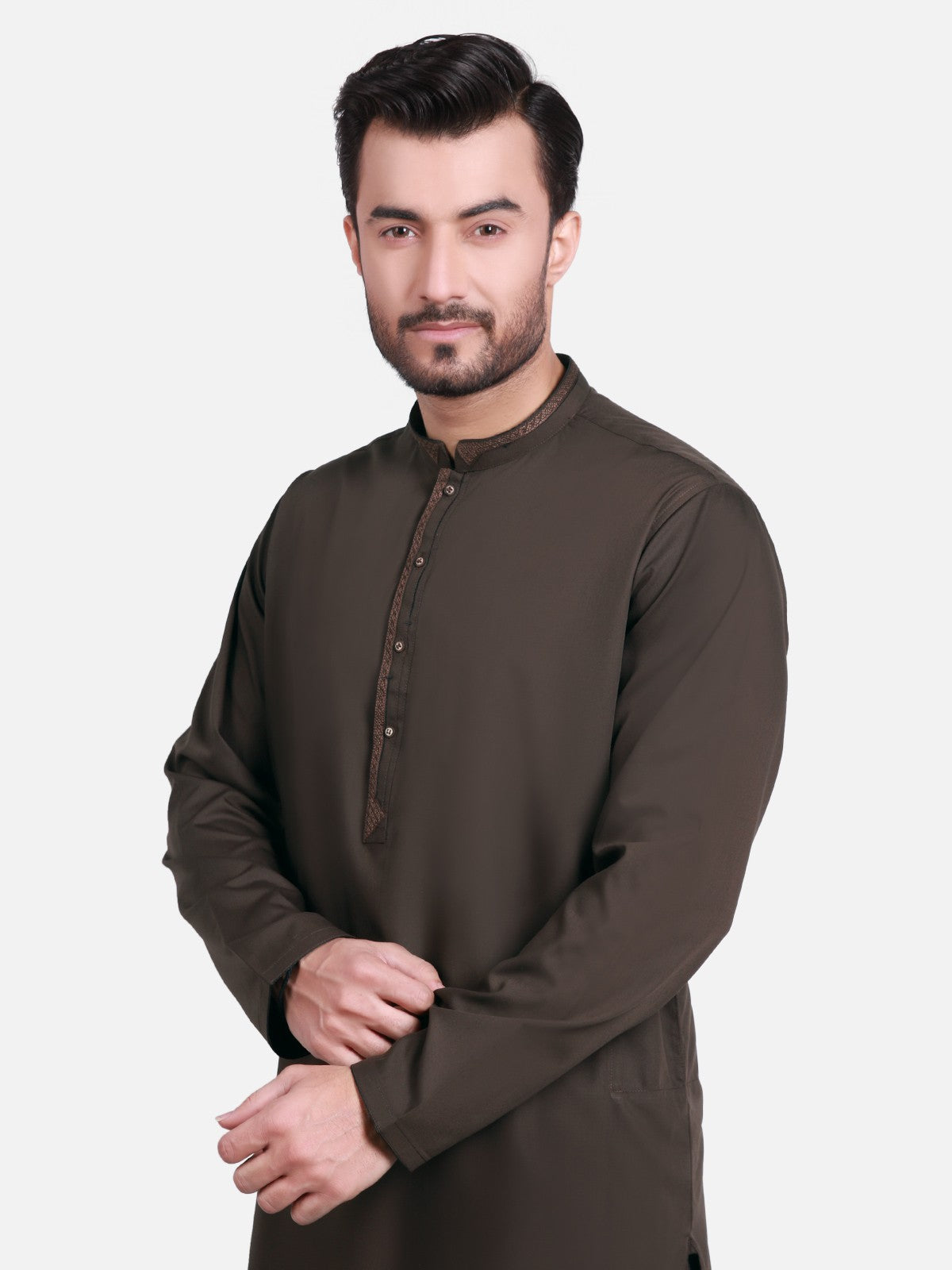 Men's Dark Chocolate Kurta Shalwar - EMTKS19S-40729