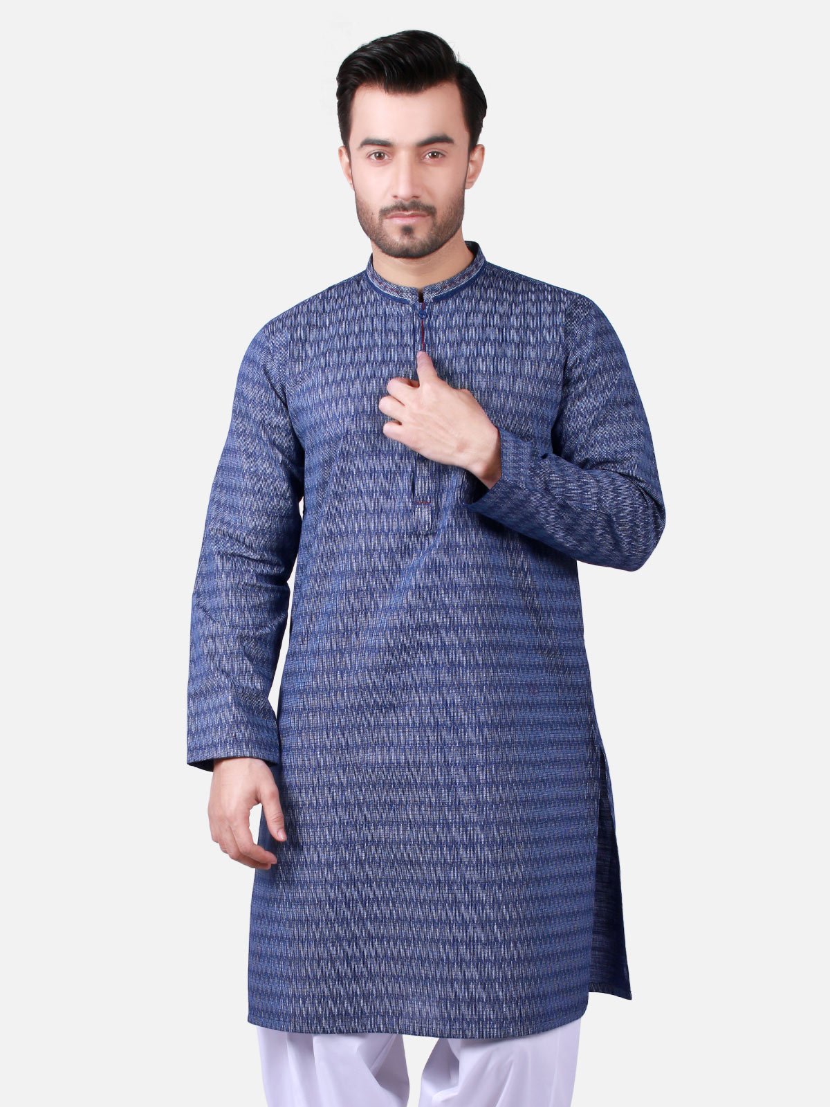 edenrobe Men's Blue Kurta - EMTK19S-9752 – edenrobe Pakistan
