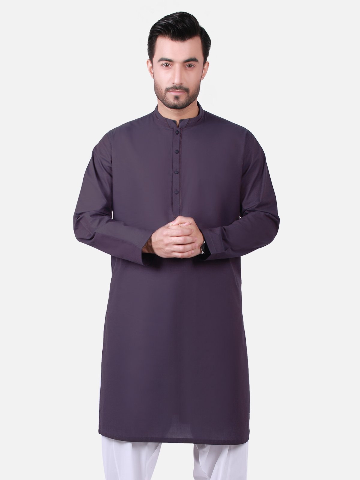Men's Deep Purple Kurta - EMTK19S-9764