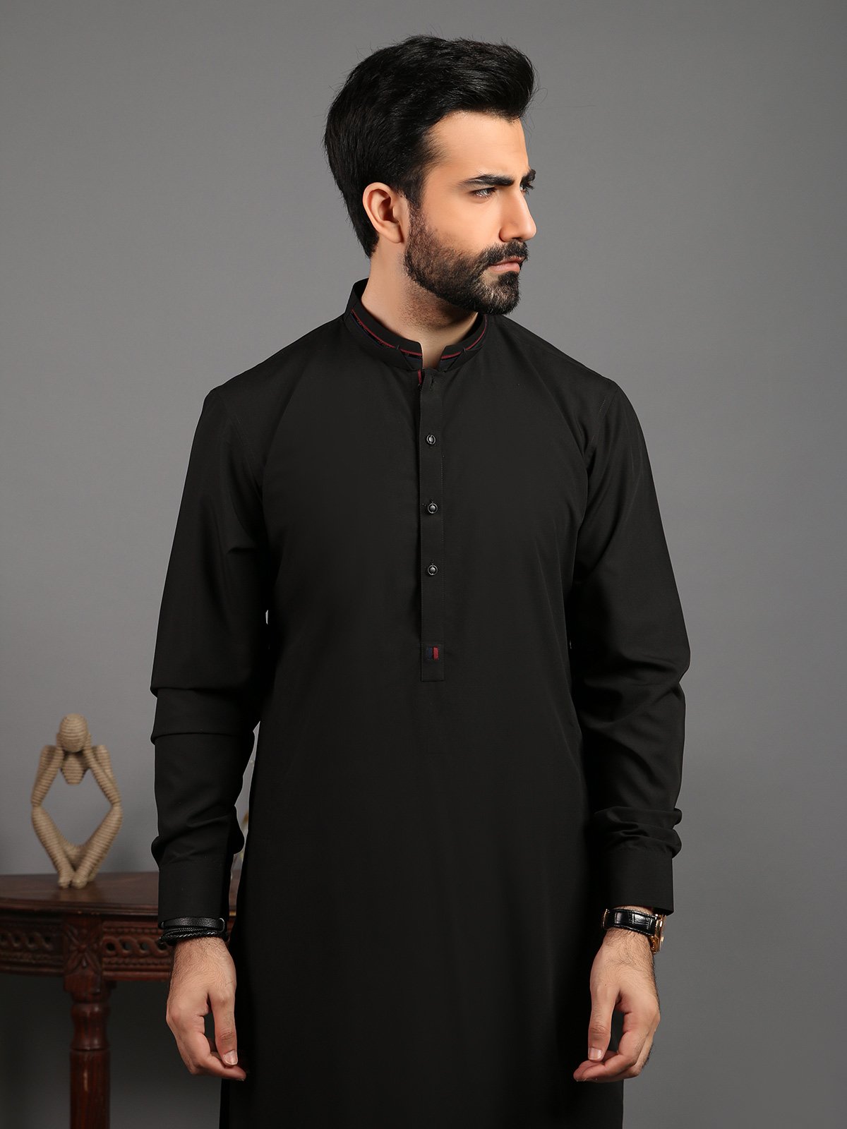 edenrobe Men's Black Swish Collection - EMTKS19-030 – edenrobe Pakistan