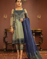 ELU19C9-19948 Unstitched Green Embroidered Fancy Net 3 Piece