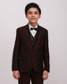 Boy's Maroon Coat Pant - EBTCPC20-4449