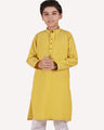 Boy's Lime Yellow Kurta Ceremonial - EBTKC20-3667