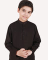 Boy's Black Kurta Shalwar - EBTKS20-3669