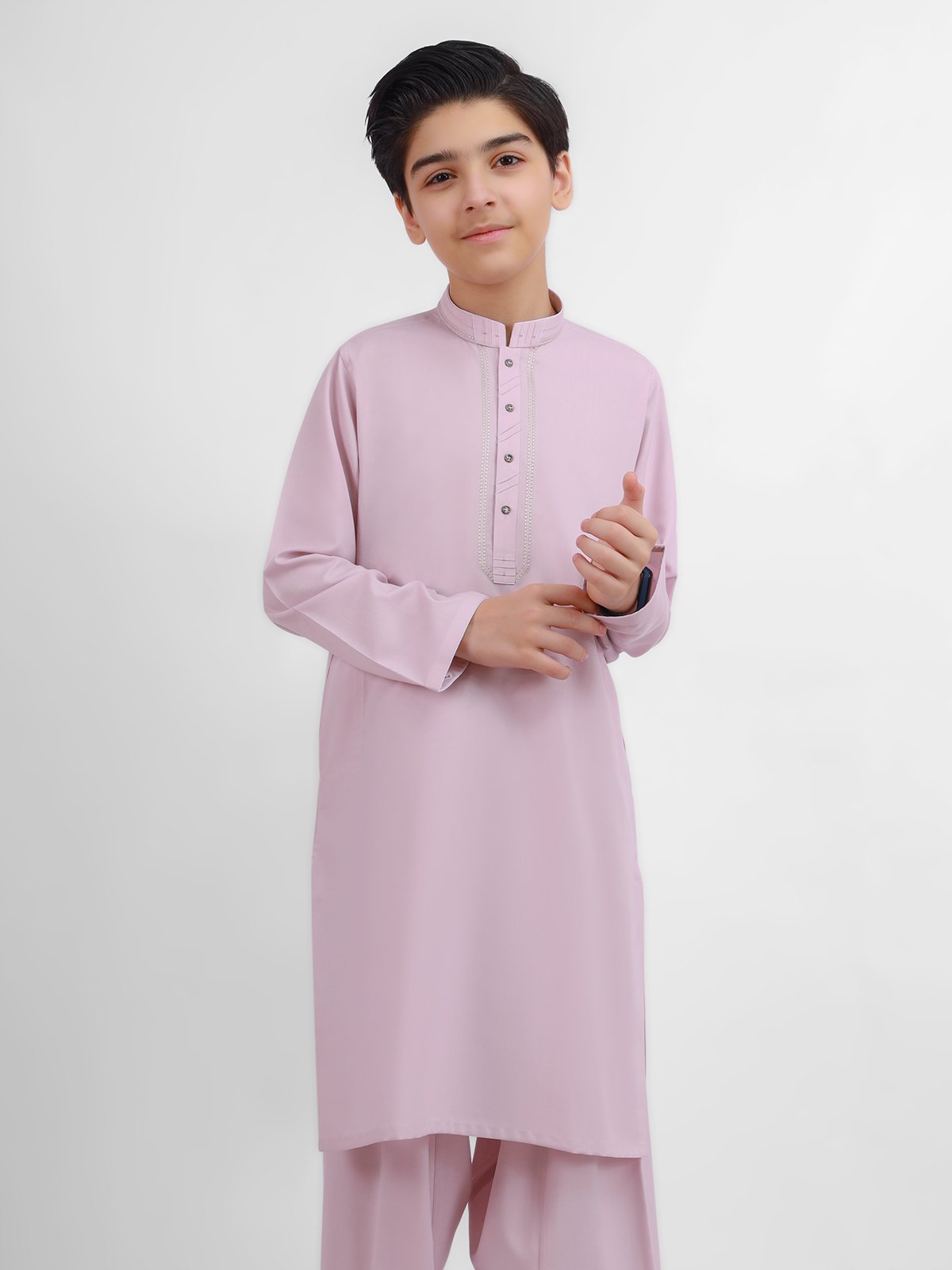 Boy's Lavender Kurta Shalwar - EBTKS20-3697