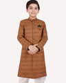 Boy's Golden Brown Sherwani Suit - EBTS20-34008