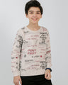 Boy's Ash White Sweatshirt - EBTSS20-001