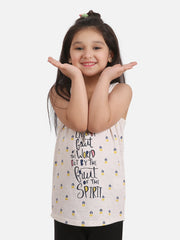 Girl's Off White Top - EGTK20-010