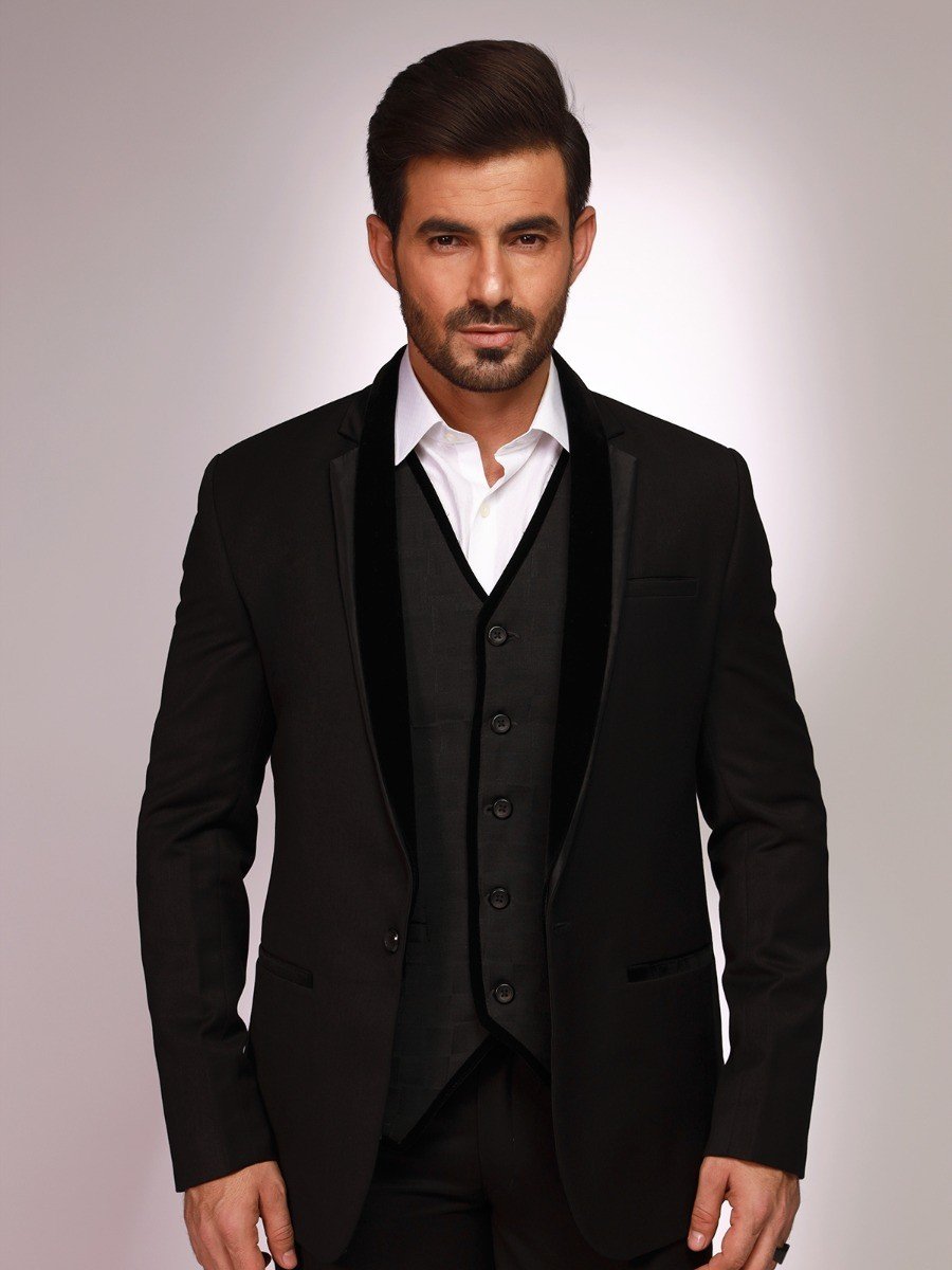 Men's Black Coat Pant - EMTCPC20-6697