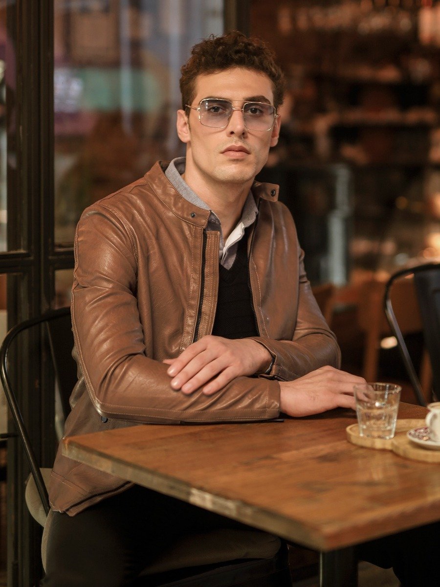 edenrobe Men s Brown Jacket EMTJ20 001 edenrobe Pakistan