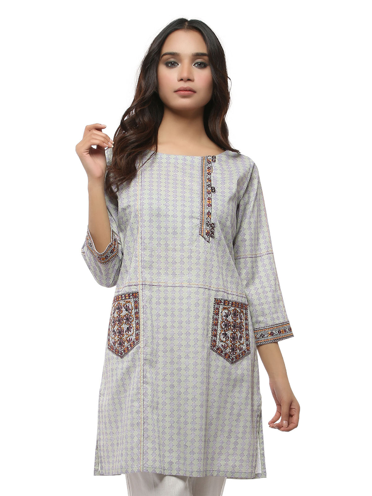 Pret 1Pc Embroidered Cambric Shirt - EWTKE20-66929
