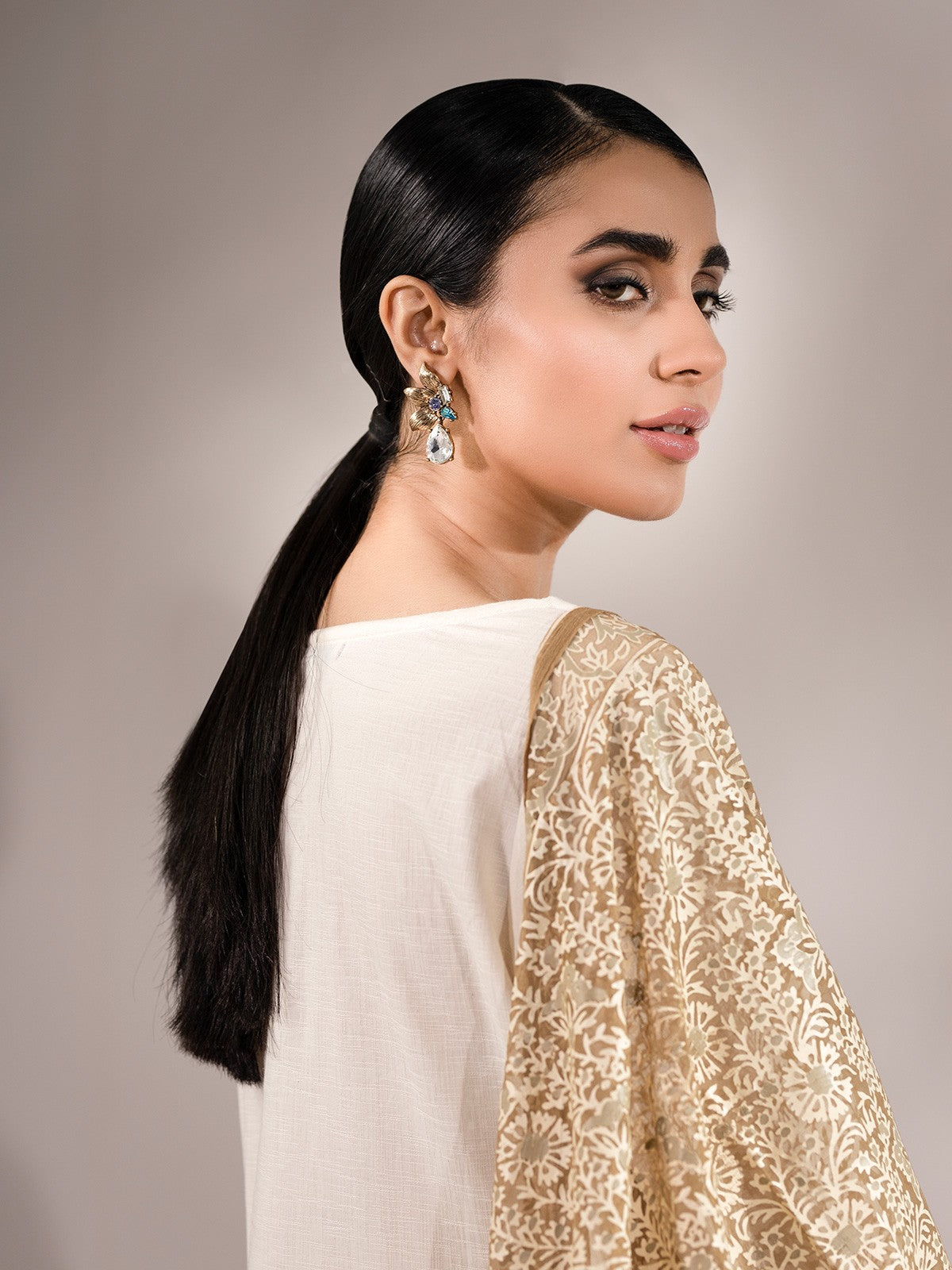 Pret 2Pc Embroidered Jacquard Shirt Dupatta - EWTKE20-67134 (2PC-D)