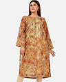 EWTKE20-67149-Lawn Kurti - Brown