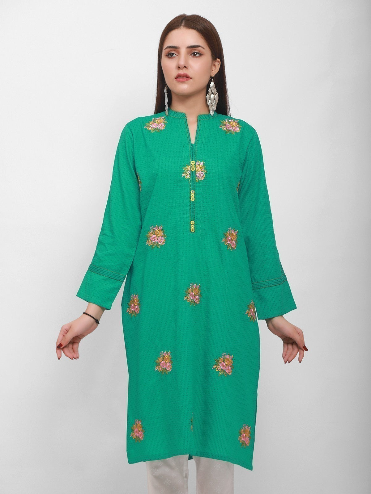 Pret 1Pc Embroidered Polyester Shirt - EWTKE20-67242