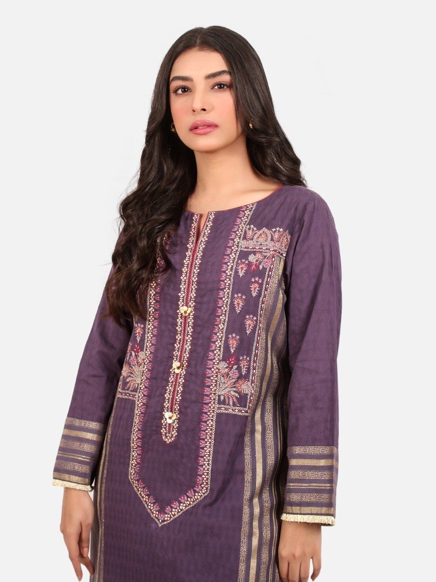 Pret 2Pc Embroidered Jacquard Shirt Trouser - EWTKE20-67304 (2-PCS)