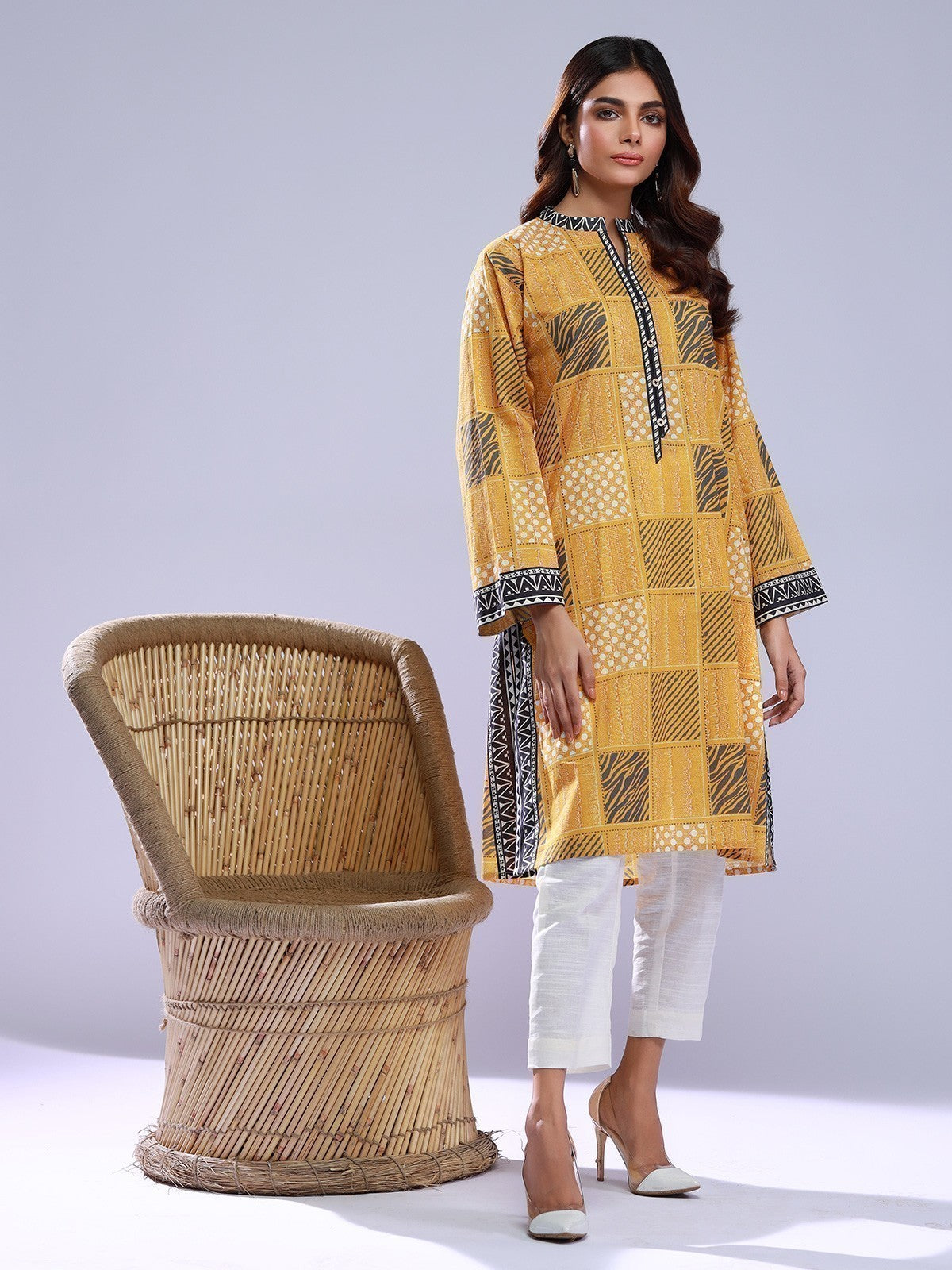 Pret 1Pc Printed Viscose Shirt - EWTKP20-67384