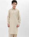 Boy's Cream Kurta Shalwar - EBTKS21-3703