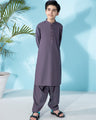 Boy's Purple Kurta Shalwar - EBTKS21-3731