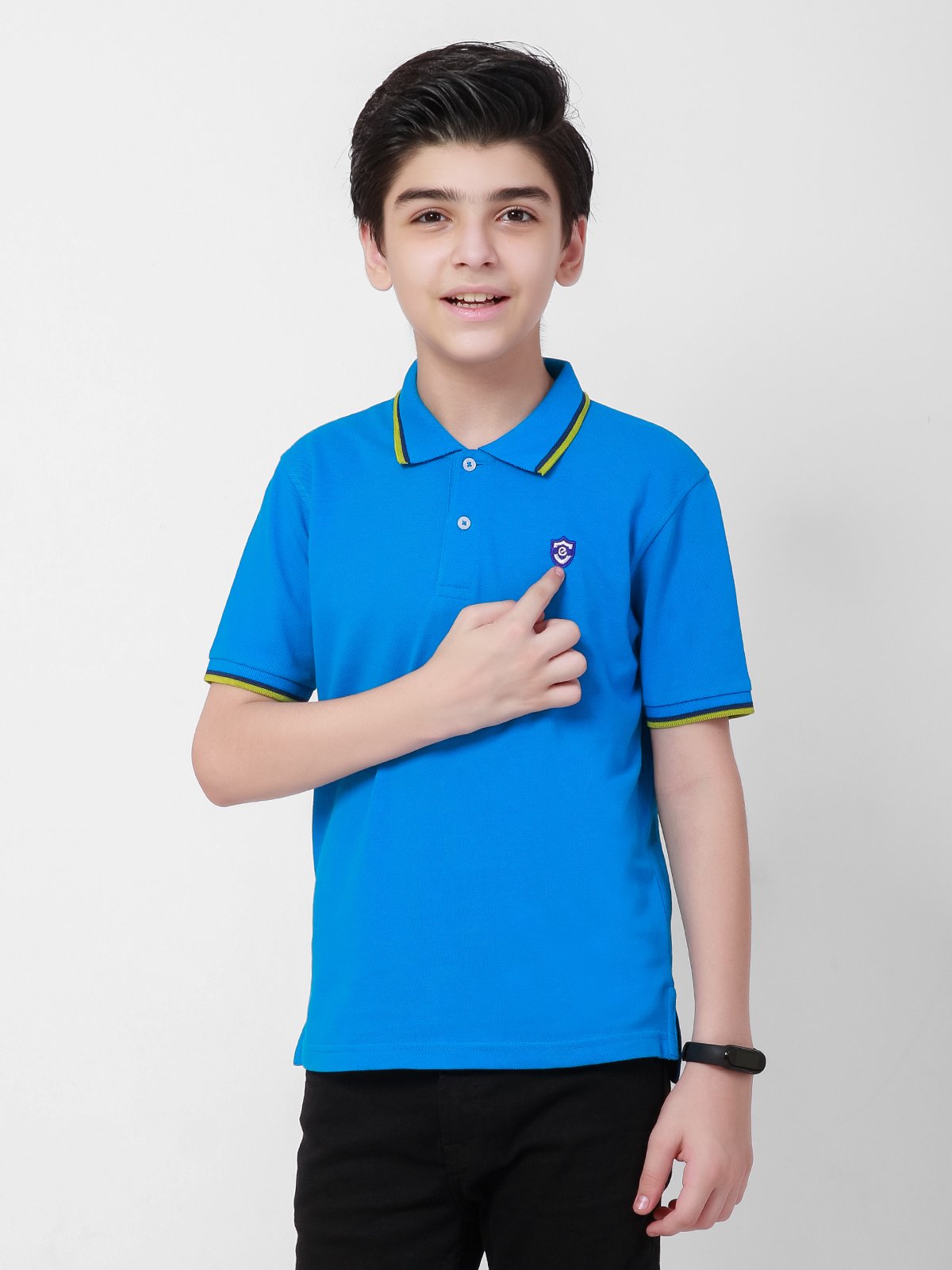 Boy's Blue Polo Shirt - EBTPS21-001