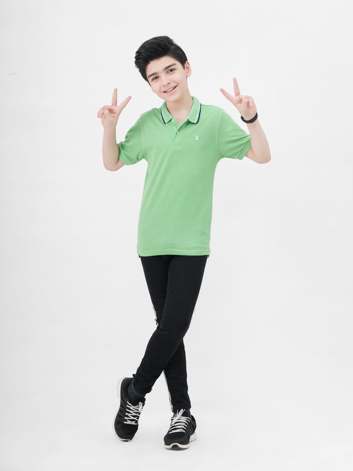 Boy's Green Polo Shirt - EBTPS21-013