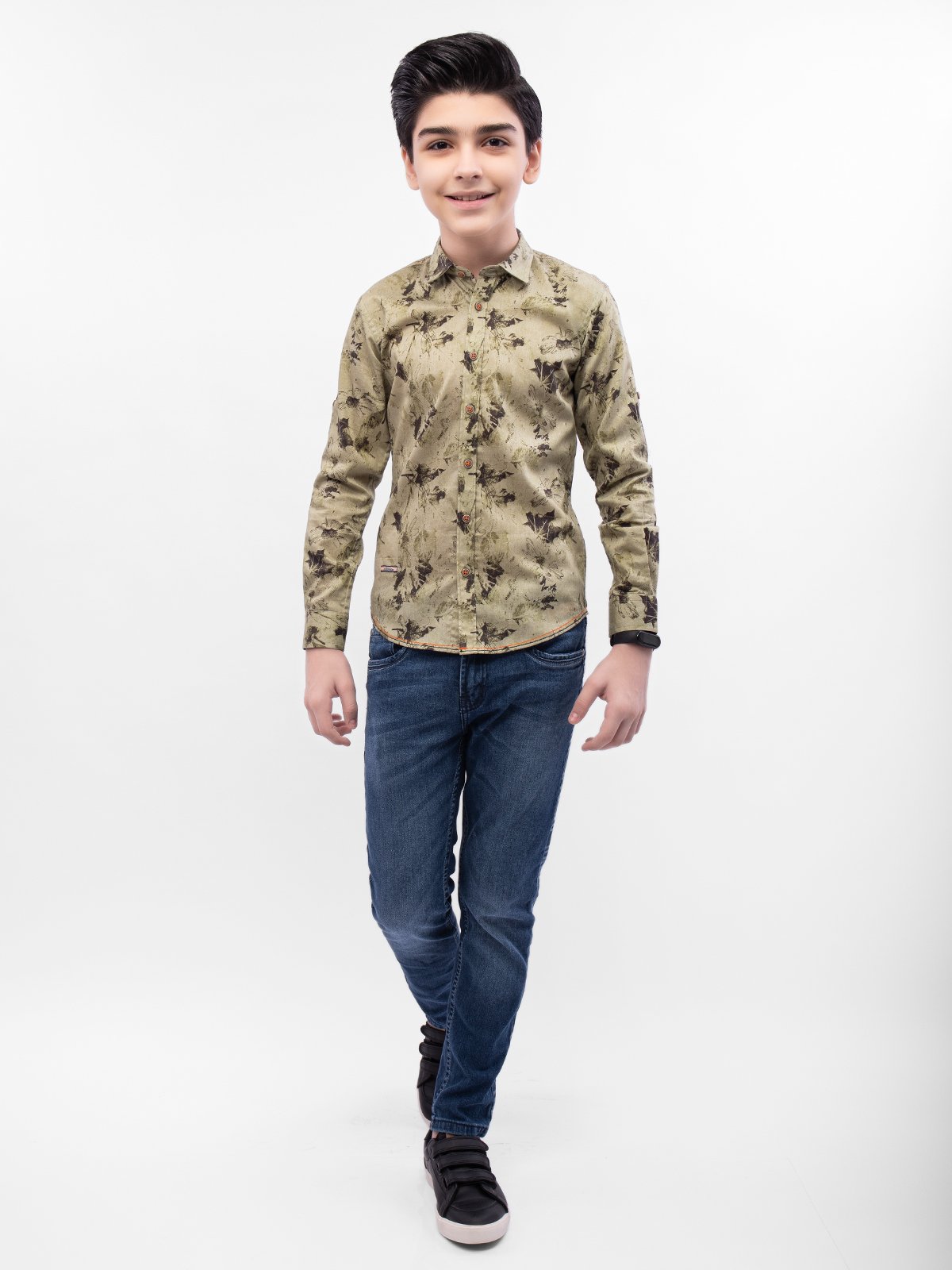 Boy's Sage Green Shirt - EBTS21-27361
