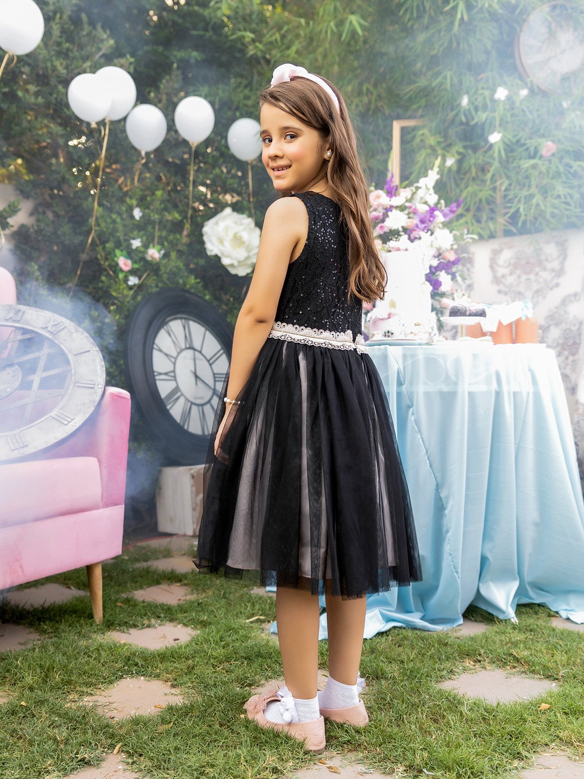 Girls black frock hot sale